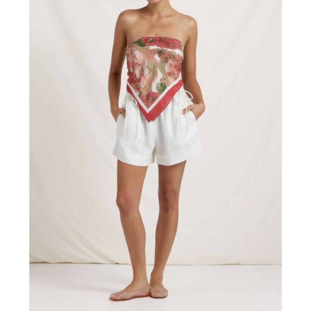 NEW PEONY signature scarf top in dahlia
